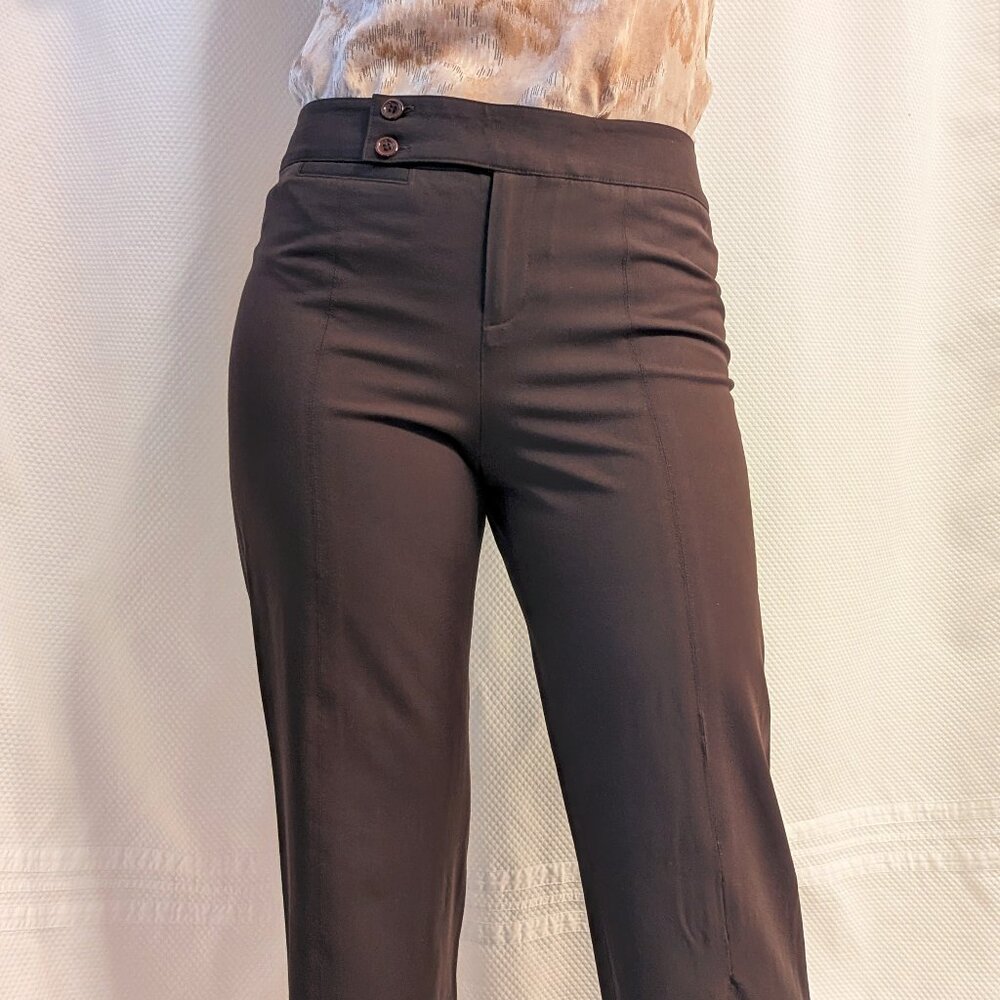 Nine West classy chocolate stretch dress pants - size 6 (measurements below)